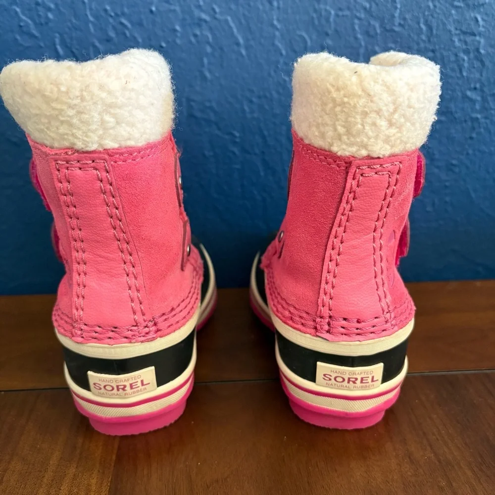 Sorel 1964 PAC Strap Boot‎ Pink Little Girl Size 4 Snow Winter Sledding Outdoor